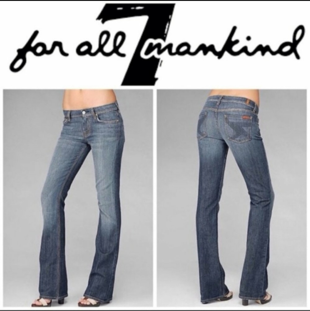 7 For All Mankind Flynt Stretch Distressed Jeans EUC sz 26